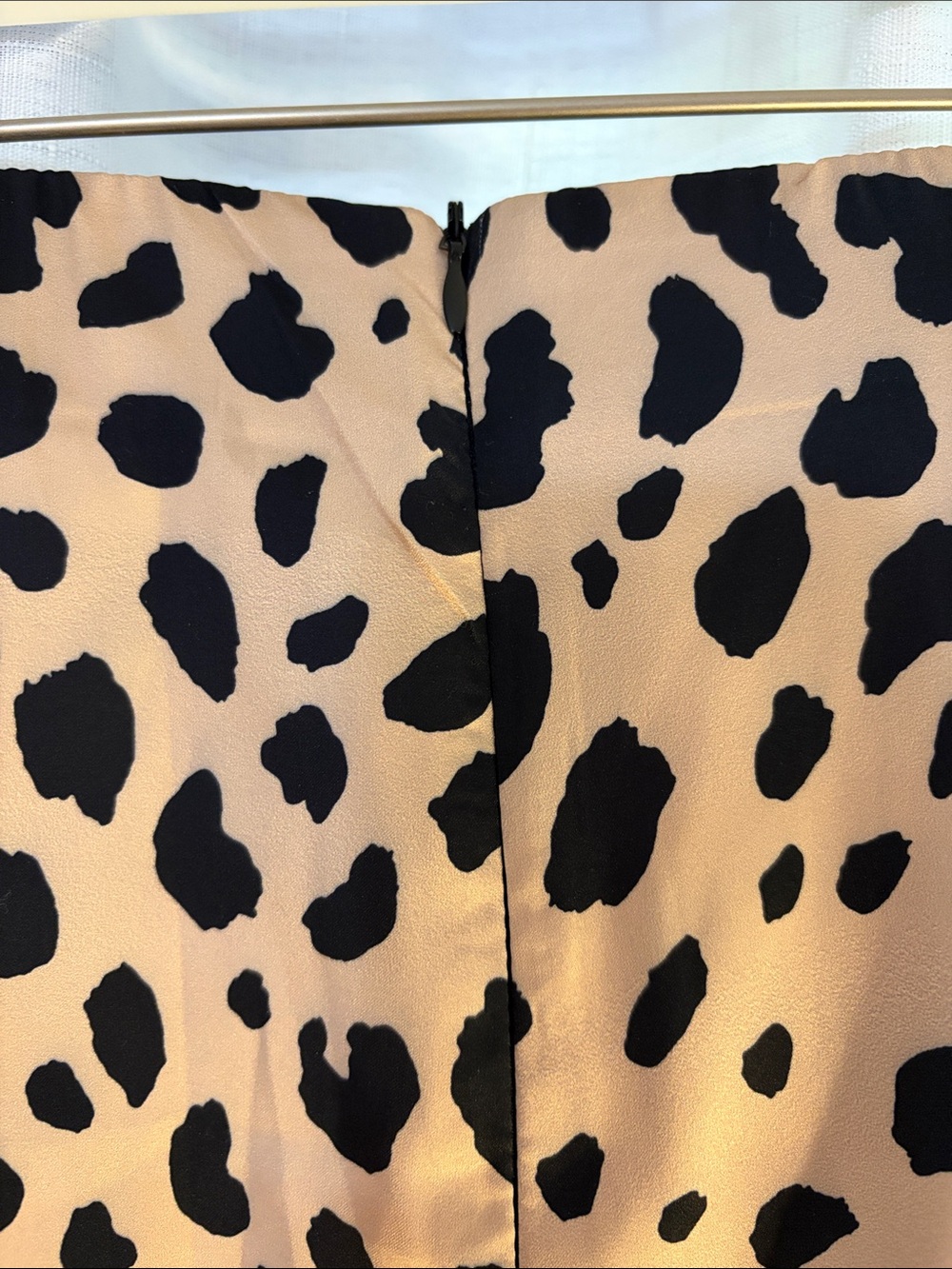 Leopard Print Silky Maxi Skirt in Beige & Black - Picture 3 of 3